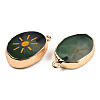 Natural Agate Pendants G-N326-156B-2