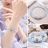 2Pcs 2 Style Natural Aquamarine Stretch Bracelets Set BJEW-SW00094-6