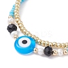 Evil Eye Multi-strand Bracelet for Girl Women BJEW-JB07111-02-4