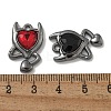 Rack Plating Alloy Rhinestone Pendants PALLOY-F312-14B-3