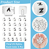 52Pcs 26 Styles Cube with Letter Silicone Beads SIL-SC0001-84-2