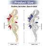 2Pcs 2 Colors Flower Alloy Rhinestone Scarf Buckle Clips for Women JEWB-FH0001-52-2