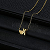 Alloy Letter Heart Pendant Necklaces for Women WGBB55E-20-1
