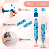 2Pcs Polymer Clay Rhinestones Ball-Point Pen OFST-TA0001-03F-3