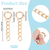 8Pcs Aluminum Curb Chains Bag Extension Chain Findings HJEW-UN00090-3