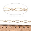 Handmade Brass Pave Clear Cubic Zirconia Horse Eye Link Chains CHC-G027-03G-3