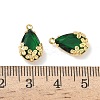 Brass Glass Charms KK-Z136-07G-01-3