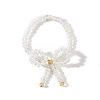 Sweet Bowknot High Quality Glass Seed Bead Handmade Fashion Ring for Women DB6588-2-1