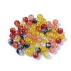 5 Colors Spray Painted & Baking Paint Crackle Glass Beads CCG-X0010-07-8mm-2