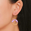 Transparent Resin & Walnut Wood Pendants RESI-CJ0001-73-7