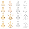   16Pcs 8 Style 304 Stainless Steel Charms STAS-PH0004-16-1
