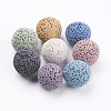 Unwaxed Natural Lava Rock Beads G-I190-16mm-B-1