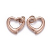 304 Stainless Steel Open Heart Charms STAS-L218-14RG-2