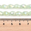 Opaque Solid Color Electroplate Glass Beads Strands EGLA-N013-J6mm-B04-1-3