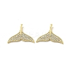 Brass Micro Pave Clear Cubic Zirconia Pendants KK-H460-35G-1