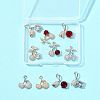 10Pcs 10 Styles Brass Micro Pave Cubic Zirconia Pendants KK-FS0001-80-7