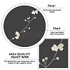 Handmade Imitation Pearl with Polyester and Resin Flower Headbands Hair Vine for Bride OHAR-WH20010-07S-5