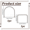 2Pcs 2 Styles Stainless Steel Clay Wire Cutters AJEW-GA0008-79-2