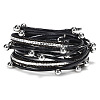 PU Leather Multi-strand Bracelets BJEW-L616-15C-1