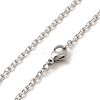Tarnish Resistant 304 Stainless Steel Necklaces NJEW-F027-40-2mm-1