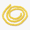 Opaque Solid Color Glass Beads Strands EGLA-A034-P8mm-D04-2