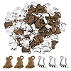 80Pcs 2 Style Tibetan Style Alloy Charms FIND-DC0004-14-1