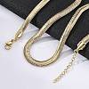 Rack Plating Brass Herringbone Chains Necklace for Men Women NJEW-M193-01G-2