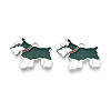 Rack Plating Alloy Enamel Pendants PALLOY-T075-159C-2