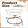 2Pcs 2 Colors Alloy Enamel Link Bracelets BJEW-LP0003-71-2