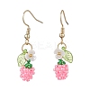 Handmade Glass Seed Beads Apple Dangle Earrings EJEW-MZ00575-02-2