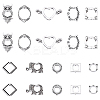 100Pcs 10 Styles Tibetan Style Alloy Bead Frame FIND-YW0007-62-1