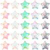 60Pcs 5 Colors UV Plating Transparent Crackle Acrylic Beads OACR-PA0001-04-6