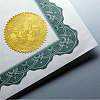 Plastic Self Adhesive Gold Foil Embossed Stickers DIY-WH0211-374-4