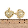Brass Micro Pave Clear Cubic Zirconia Pendants ZIRC-I367-13G-06-3