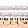 Opaque Solid Color Electroplate Glass Beads Strands X-EGLA-N013-P6mm-B05-4