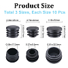 Gorgecraft 30Pcs 3 Styles Plastic Hole Plugs AJEW-GF0008-01-2