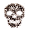 Skull Rhinestone Patches DIY-WH0199-35C-1