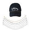 6Pcs 6 Styles 304 Stainless Steel Cap Chain AJEW-HS00001-1