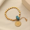 Alloy Synthetic TurquoiseCharm Bracelets FS-WG4587F-04-1