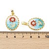 Brass Micro Pave Clear Cubic Zirconia Pendants KK-L235-05C-G-3