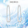SHEGRACE Rhodium Plated 925 Sterling Silver Hoop Earrings JE826A-3