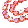 Electroplate Glass Beads Strands EGLA-N008-008-3