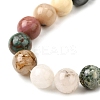 Natural Quartz Crystal & Rhodochrosite & Rose Quartz & Amethyst & Strawberry Quartz & Tourmalinated Quartz/Black Rutilated Quartz Beads Strands G-B143-A01-10mm-4