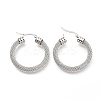 Non-Tarnish 304 Stainless Steel Mesh Hoop Earrings LS-EJEW-C501-12P-A-2