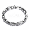 Non-Tarnish 201 Stainless Steel Rope Chain Bracelet for Men Women BJEW-S057-74-1
