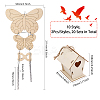 20 Sets 10 Style DIY Unfinished Wood Wind Chime & Bird House Making Kits DIY-BC0012-21-2