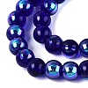 Transparent Electroplate Glass Beads Strands EGLA-Q132-6MM-01A-18-3
