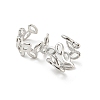 Hollow Leafy Branch Brass Cuff Earrings EJEW-I300-07P-2