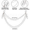 Natural Crystal Bullet Pendant Shoe Decoration Double Strand Curb & Cable Chain FIND-PH01456-2
