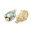 Light Gold Tone Alloy Enamel Pendants ENAM-B028-03KCG-01-2